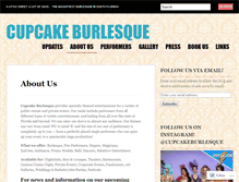 Tablet Screenshot of cupcakeburlesque.com